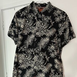 Scotch & Soda Black and White Botanical Men's Shirt